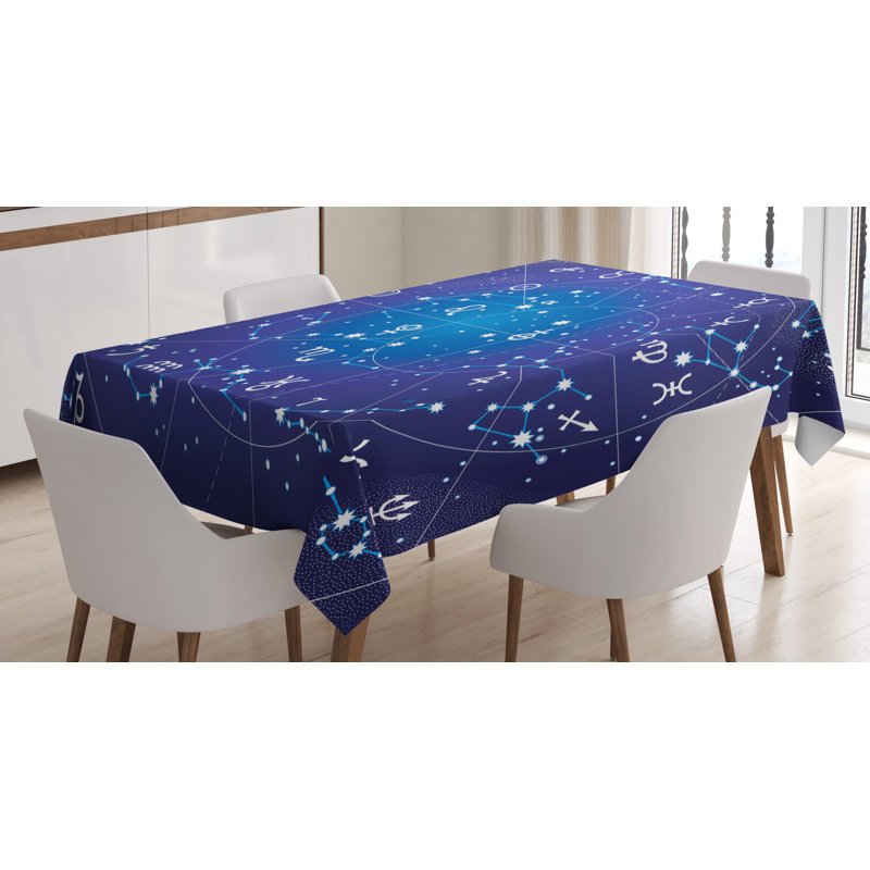 Nappe en forme de corps céleste constellation de zodiac et de planètes, 70 po x 52 po