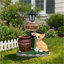 Décoration de jardin pour chien Corgi assis