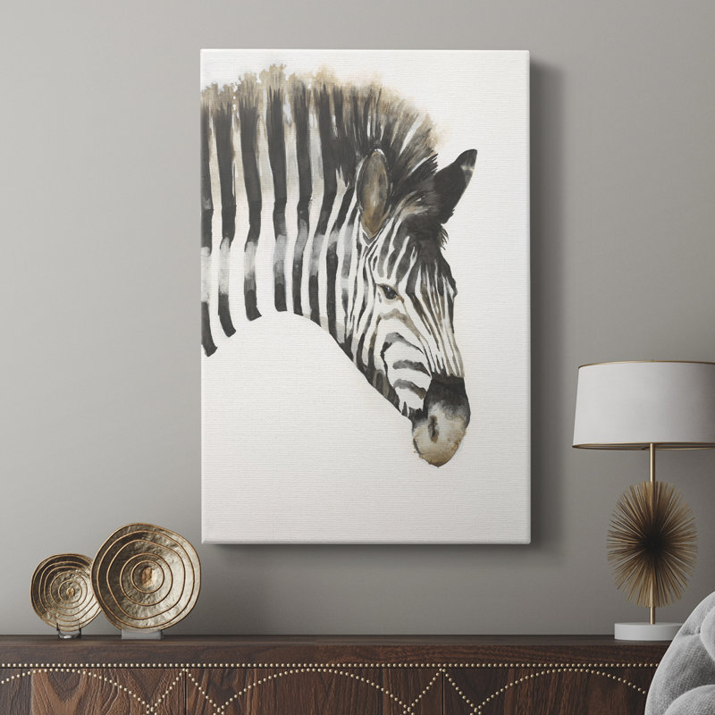 Rayures zébrées - Cavas de galerie sur mesure, H 27 po x l 18 po