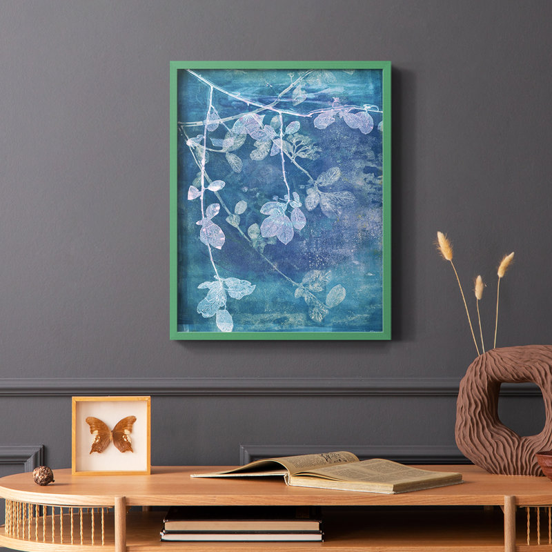 Branching Out VII Framed Print - Solid Wood, Green, 10" H x 8" W