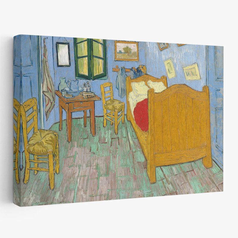 La chambre à coucher, 1888 - Museum Interiors Postimpressionism Art, H 24 po x l 36 po
