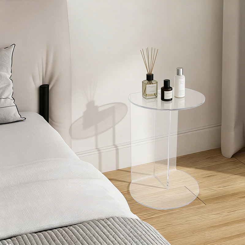 Table de bout en acrylique, table d'appoint