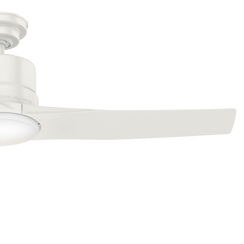 52'' Piston 3 -Blade Outdoor Standard Ceiling Fan with Remote Control and Light Kit Included, White