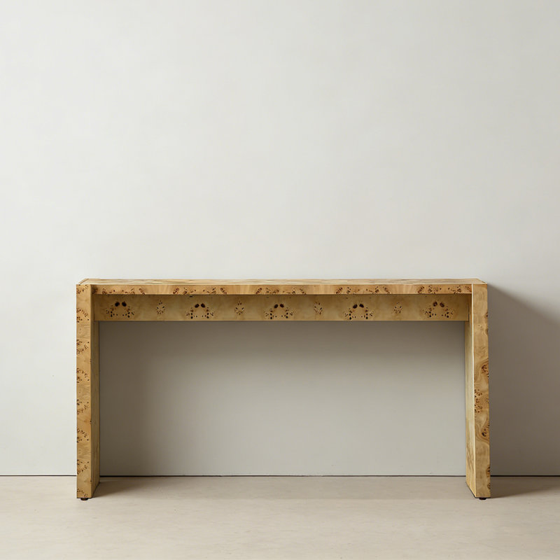 Console Retro Minimalist Art, H 27,95 po x l 55,12 po x P 12,99 po, Bois naturel