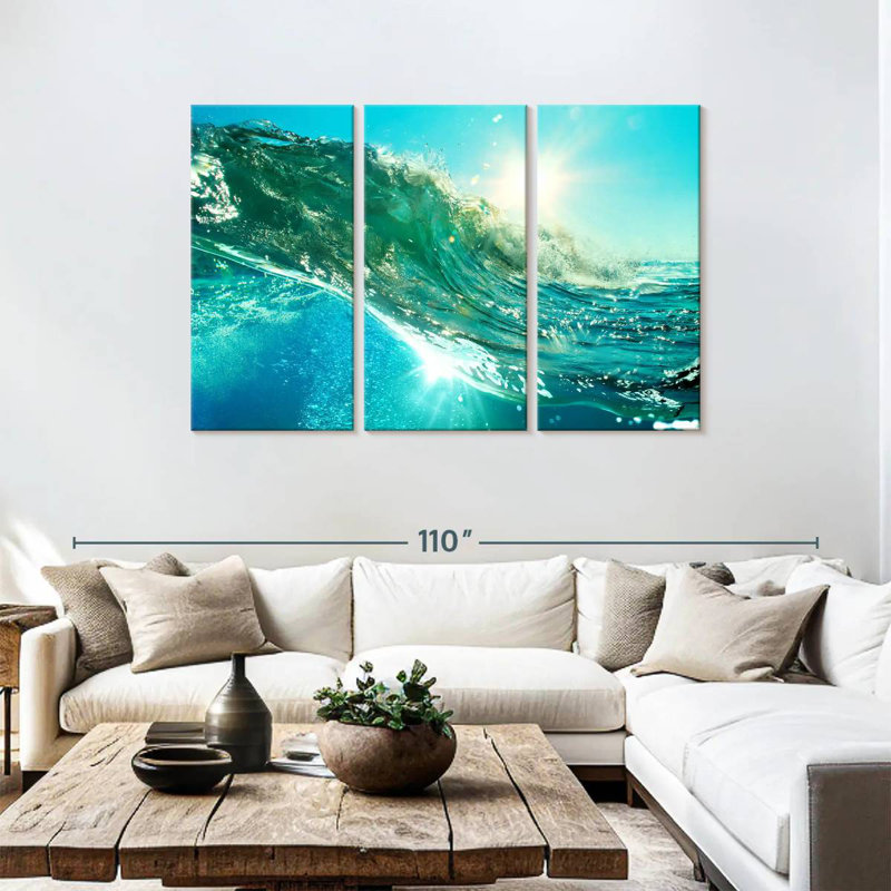 Gillard Sunlit Ocean Wave, 48" H x 74" W
