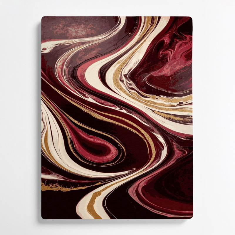 Art abstrait abstrait en métal brun 71, 12" H x 18" W