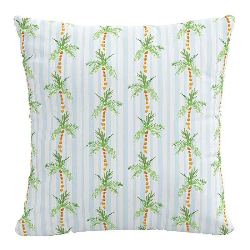 Decorative Pillow - Polyester Insert, The Beach Toile/Navy, 18" x 18"