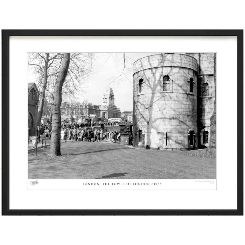 London, The Tower Of London C1955 by Francis Frith - Single Picture Frame Print, 40cm H x 50cm W x 2.3cm D