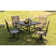 Outdoor 5-Piece Dining Set, Textilene Fabric, Powder-coated Iron Frame