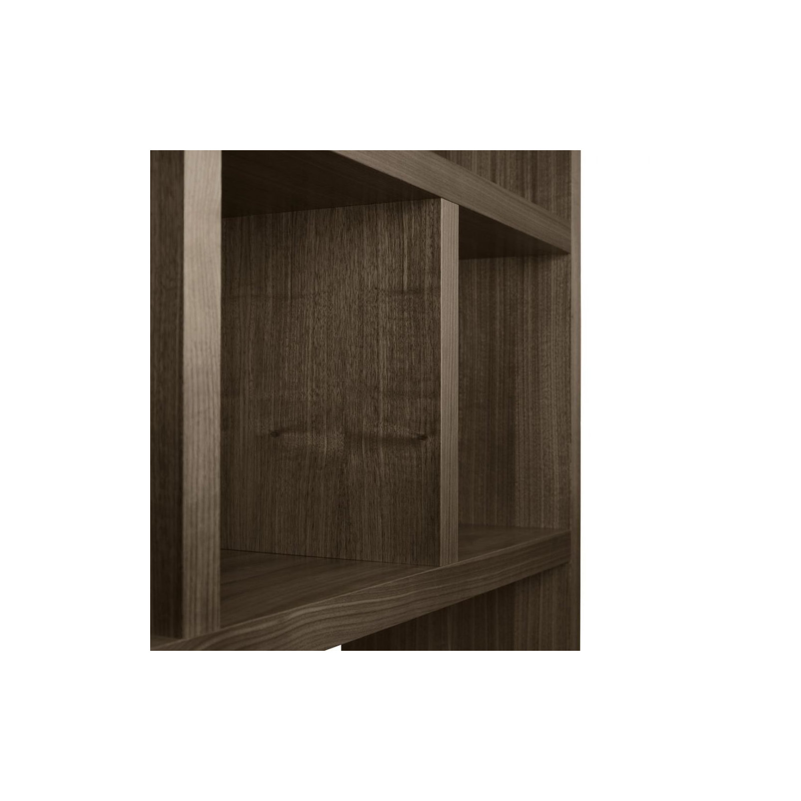 Stetson Manufactured Wood Bookcase , Walnut, (4 Shelves) 63" H x 59" W x 13" D