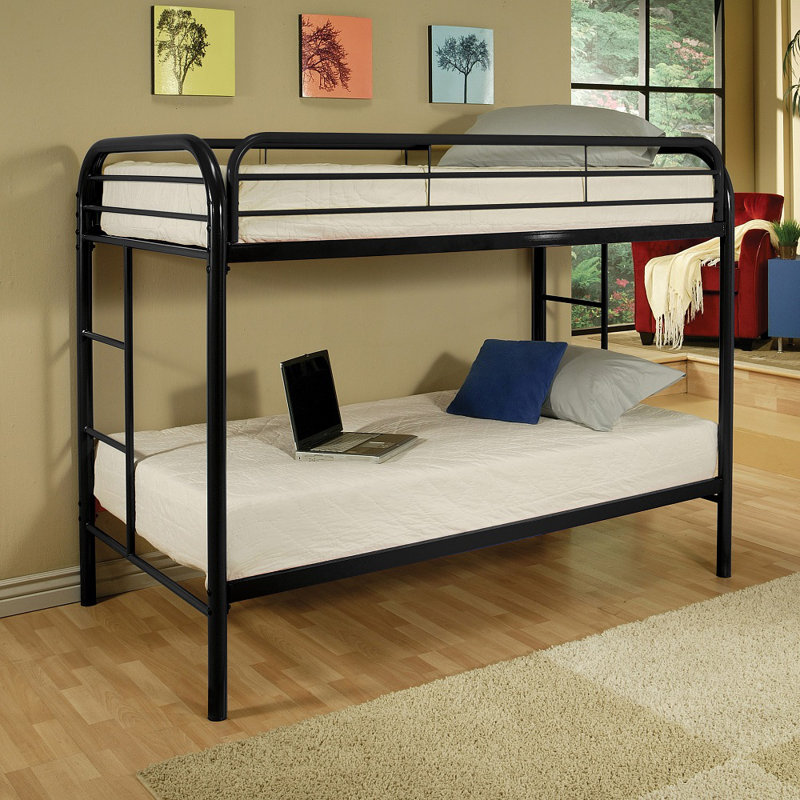 Aavi Kids Twin Bunk Bed, Black