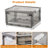 2 Packs Foldable Storage Bins Collapsible Storage Box Organizer Stackable Toy Container with Double Doors Top Lid Rolling Wheels for Clothes Toys Book-1325329006