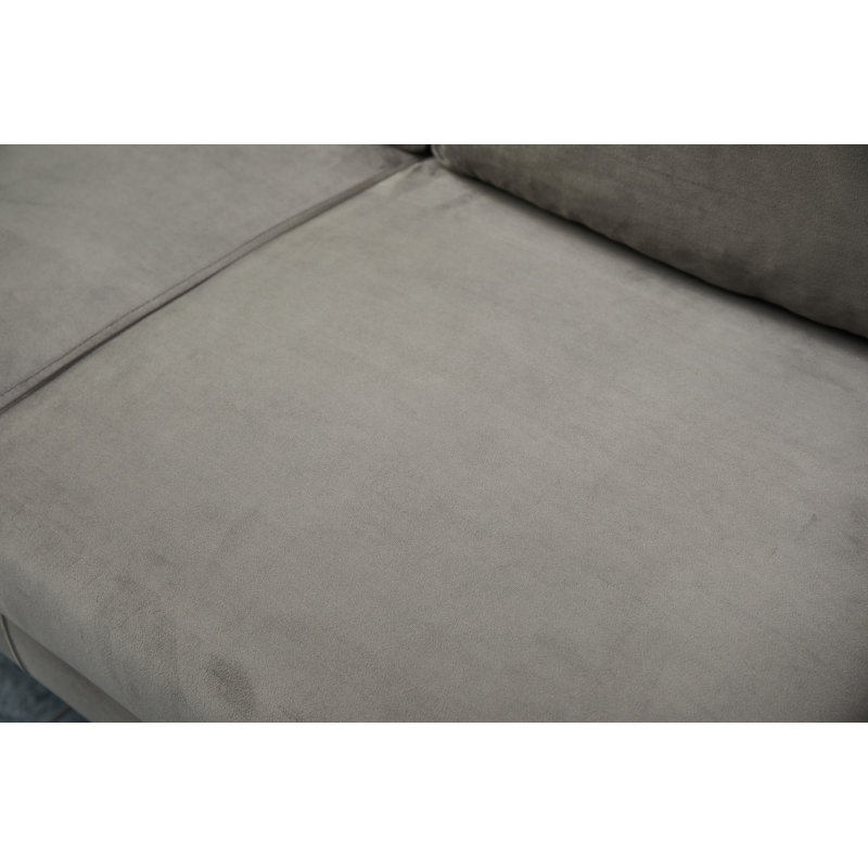 Canapé Emteas, Velours gris