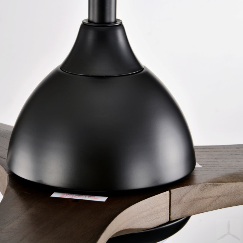 Ventilateur de plafond 52 po, intérieur et extérieur avec éclairage et télécommande, moteur réversible silencieux, 6 vitesses, 3 couleurs, pour salon de patio, chambre à coucher, bureau, intérieur