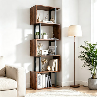 Bibliothèque polyvalente 6tiers avec rangement anti-basculement