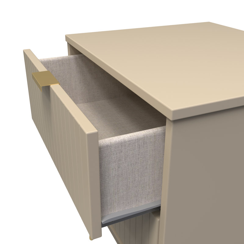 Beranda 45cm W Manufactured Wood Bedside Table, Mushroom Matt