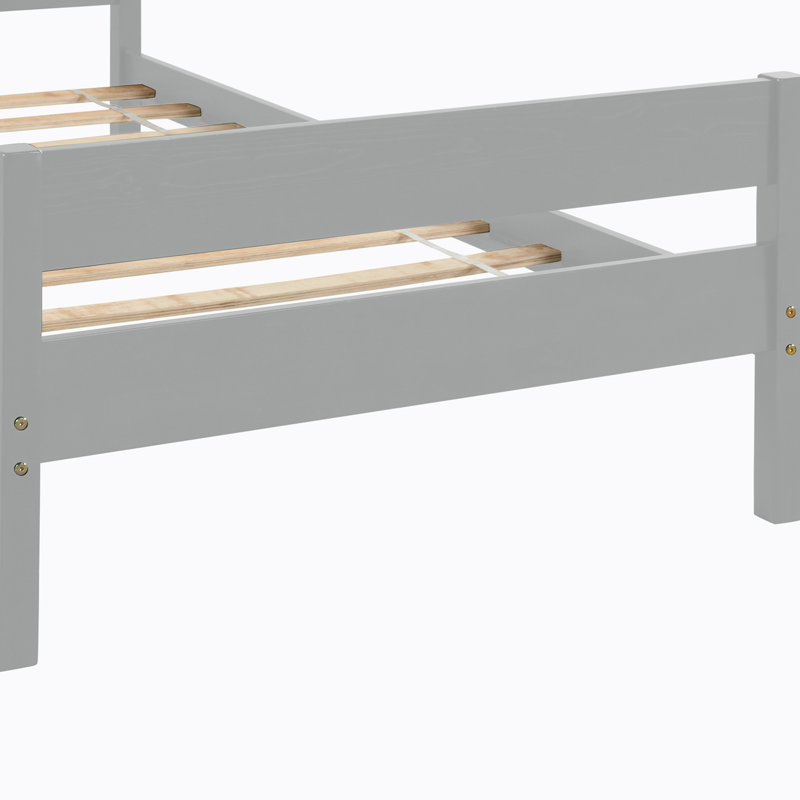 Coleman Bed With Headboard And Footboard, Gray, Twin