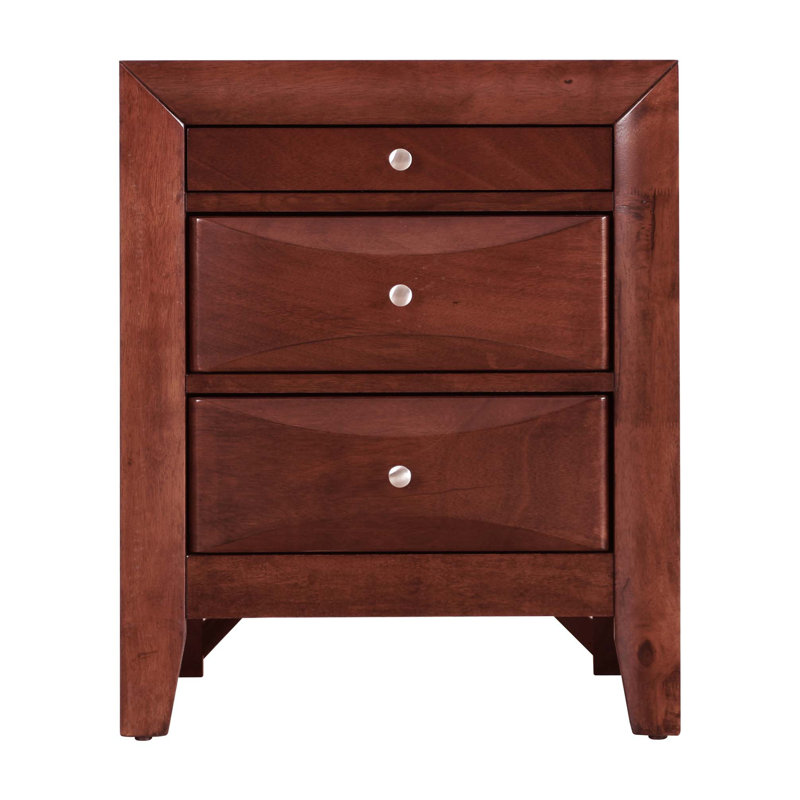 Nightstand With Convenient Storage And Design, Cherry