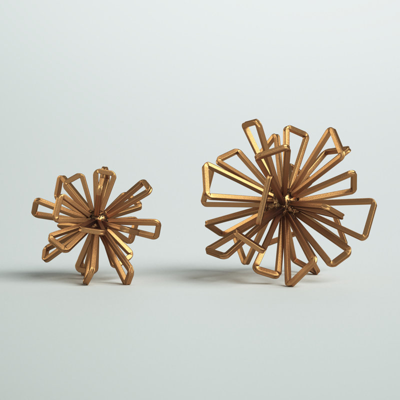 2 Piece Weisinger Starburst Sculpture Set