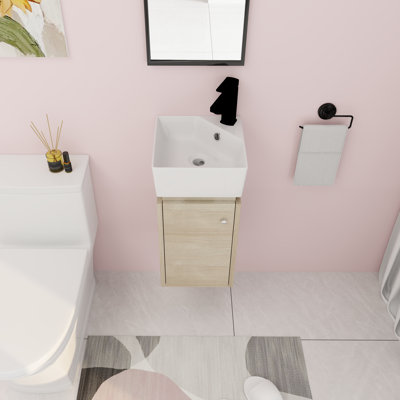 Lytia 12.06'' Single Bathroom Vanity with Ceramic Top