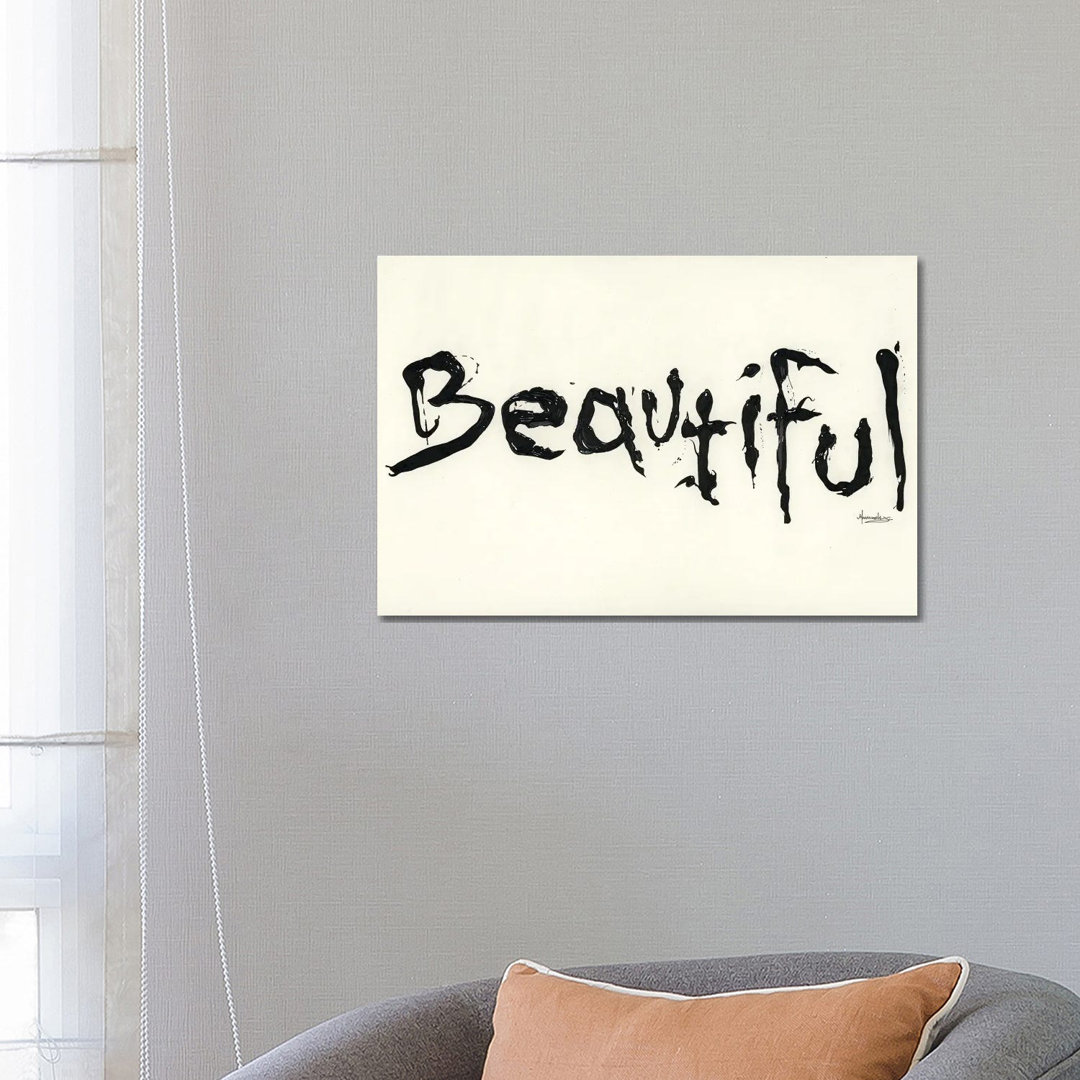 Beautiful by Manasseh Johnson - Textual Art on Canvas