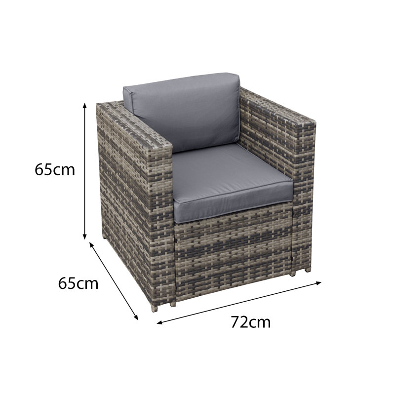 Oseasons® Syeed Rattan 2 Seat Tea for Two Set in Walnut Grey, Brown