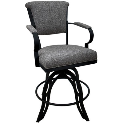 Racqual Swivel Metal Bar Stool 30" Seat