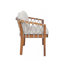 Ensemble de chaises d'extérieur pour 2 personnes, structure en bois d'acacia avec coussins hydrofuges, parfait pour la terrasse et le balcon