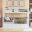 Lit simple superposé simple avec lit gigogne simple, lit superposé séparable avec tiroirs pour la chambre à coucher - Blanc-643436754