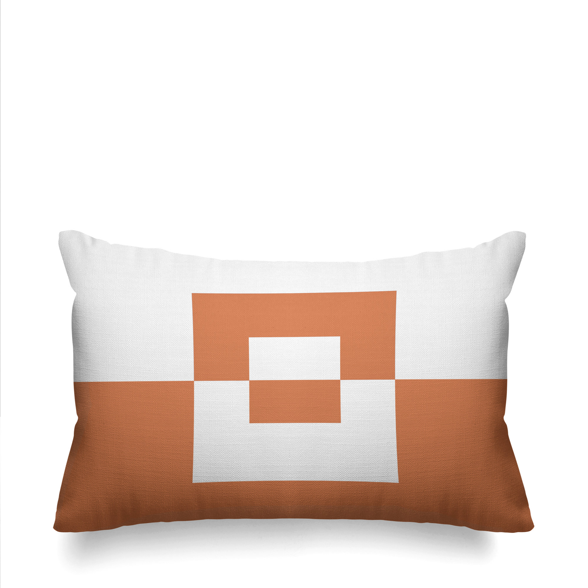 Luella Geometric Indoor/Outdoor Lumbar Throw Pillow, Nude