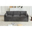 89"  Cozy Upholstered 3-seater Sofa Oversized Comfy Cloud Sofa Double Cushion 3-seater Sofa Plush Cushion Sofa Couch for Living Room, Grey-130468806