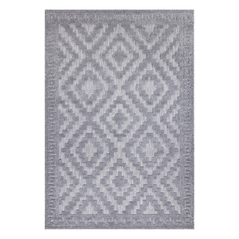 Zabel Machine Woven Grey Indoor Rug, Rectangle 200 x 290cm