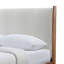 E.King Bed, Walnut/Beige-1723520350