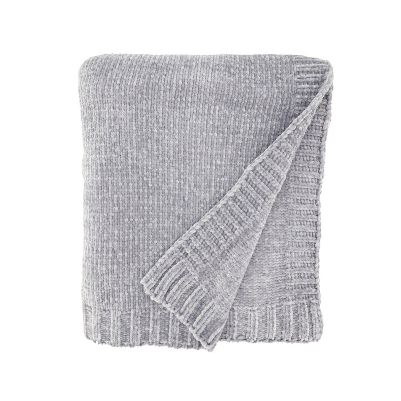 Jeté en tricot Carley Anden, Gris