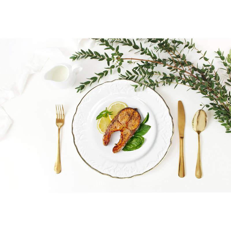 Simply Anna Porcelain Dinner Plate, Gold