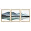 Abstrait paysage encadré, chaîne de montagnes, art mural, ensemble de 3 impressions murales bleu pastel brumeux, décoration murale nature sauvage pour salon, chambre à coucher, 3 pièces-90568690