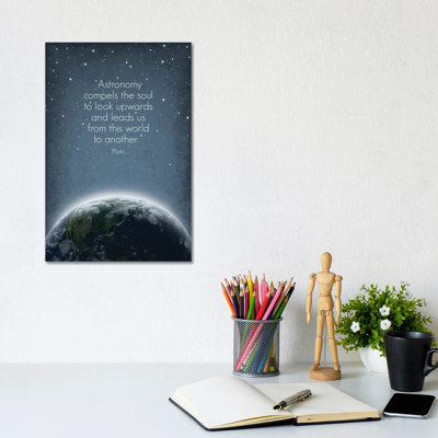 Plato Astronomy Quote - Wrapped Canvas Print