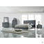 Commode double 6 tiroirs rembourrée gris clair