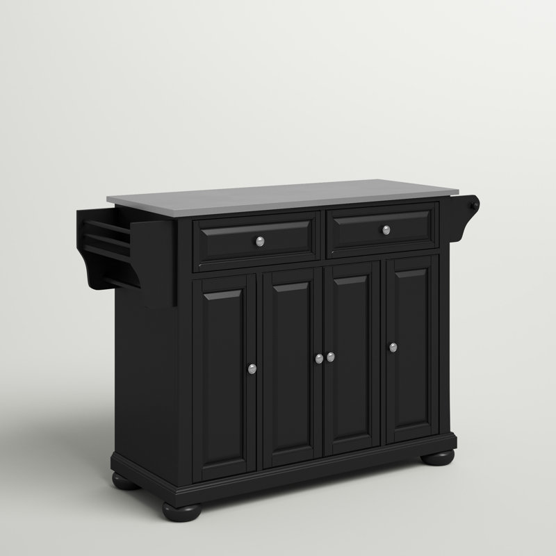 Haslingden Kitchen Island, Black