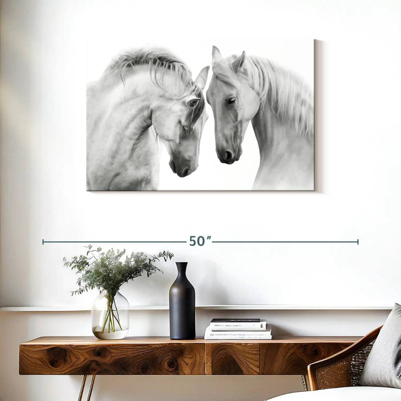 Brampt Horses Courting, 24" H x 36" W