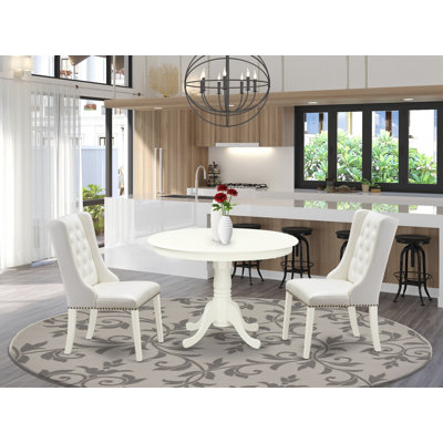 Ferriera Rubberwood Solid Wood Dining Set by Andover Mills