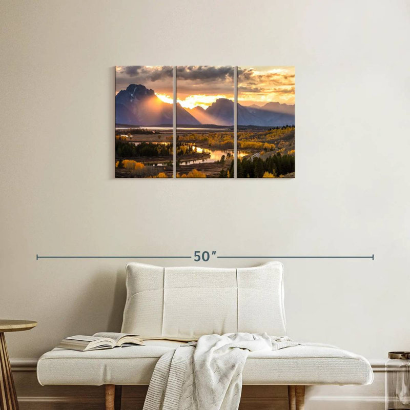 Vue panoramique d'Alvord Grand Teton, H 20 po x l 33 po