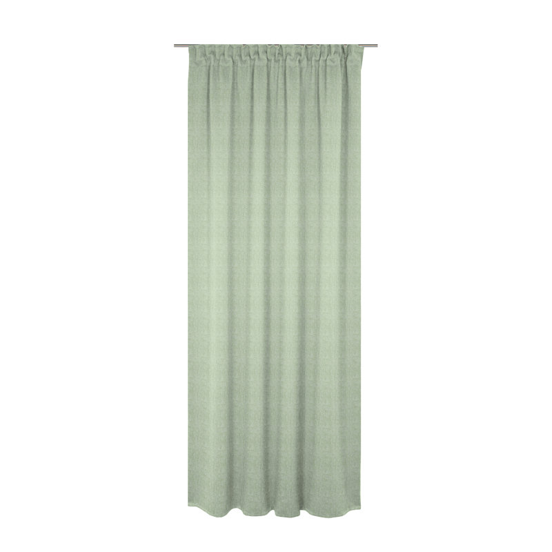 Quaniece Semi Sheer Single Curtain Panel, 245cm H x 135cm W, Mint
