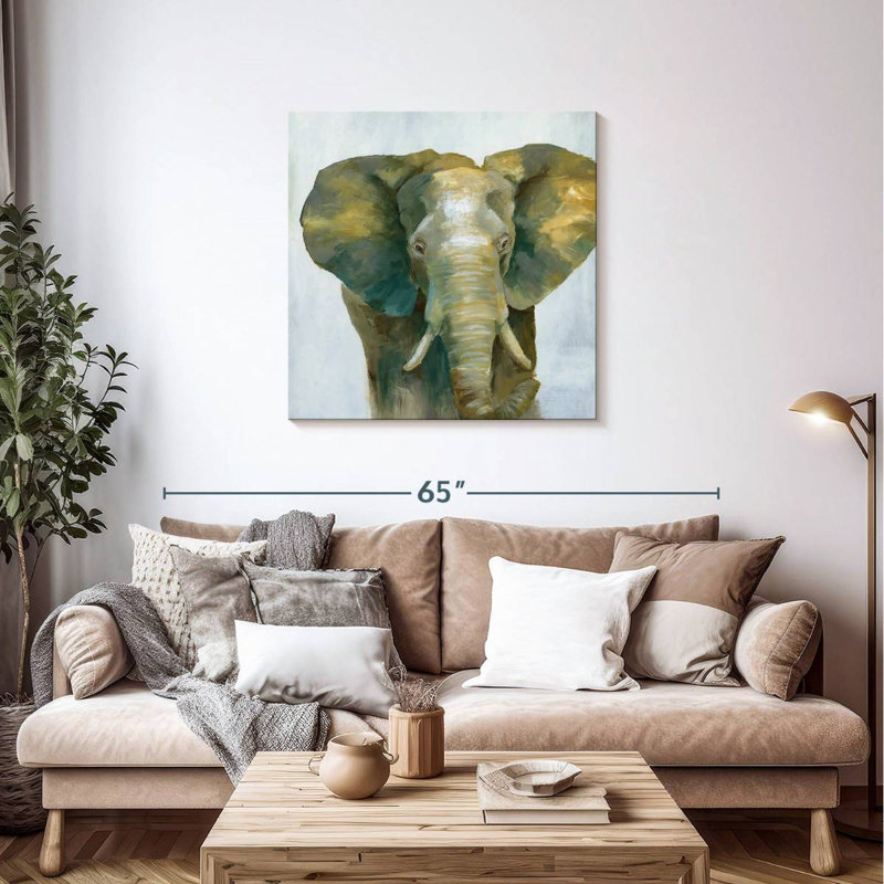 Brampt Jade Elephant, 36" H x 36" W