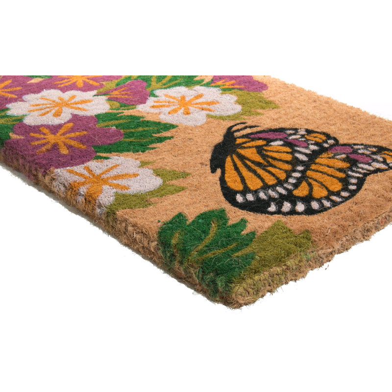Verrill Floral Outdoor Doormat, Rectangle 1'6" x 2'6"