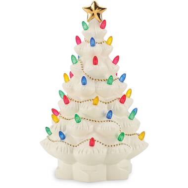 Tabletop Pre Lit Ceramic Christmas Tree With Lights — Rickle.