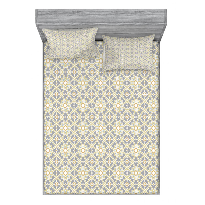 Microfiber Geometric Sheet Set, Queen