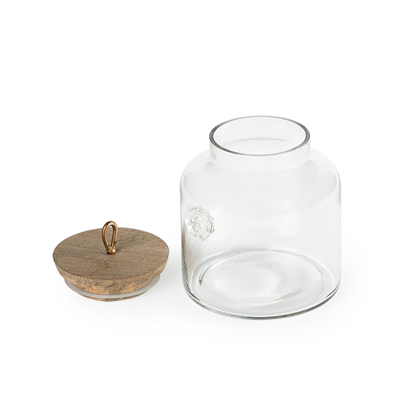 Madin Glass Jar with Wooden Lid | Elegant Storage Container