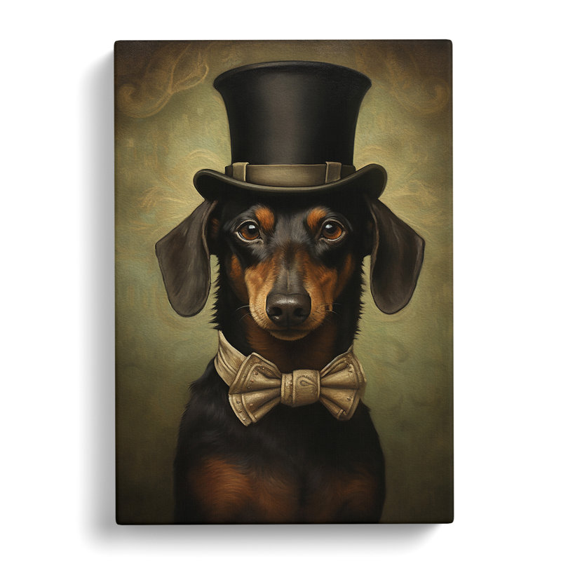 Dachshund Realism Art - Wrapped Canvas, 50cm H x 35cm W x 3cm D