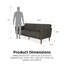 Mirrabooka Twin 204.5cm Upholstered Convertible Sofa-653073275